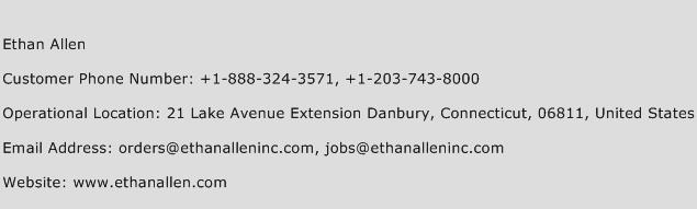 Ethan Allen Phone Number Customer Service