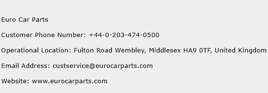 Euro Car Parts Phone Number Customer Service