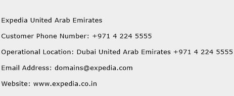 Expedia United Arab Emirates Phone Number Customer Service