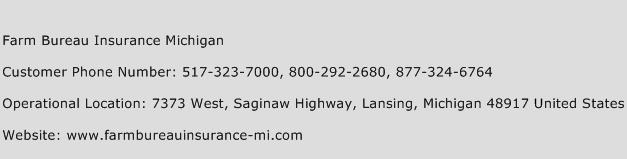Farm Bureau Insurance Michigan Phone Number Customer Service
