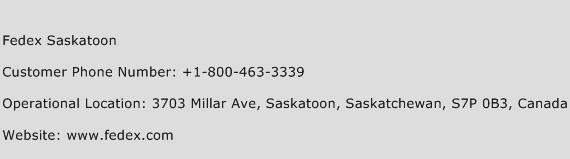Fedex Saskatoon Phone Number Customer Service