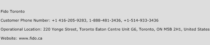 Fido Toronto Phone Number Customer Service