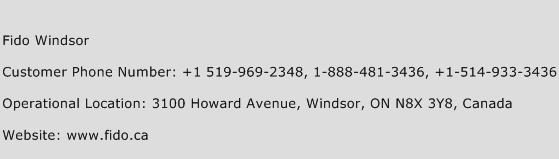 Fido Windsor Phone Number Customer Service