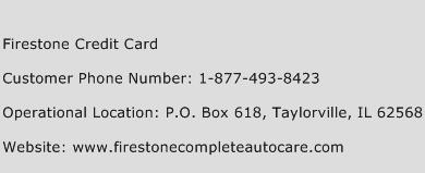 Firestone Credit Card Phone Number Customer Service