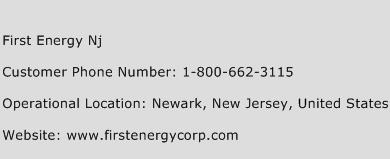 First Energy Nj Phone Number Customer Service