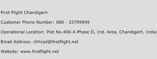 First Flight Chandigarh Phone Number Customer Service