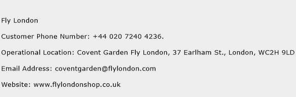 Fly London Phone Number Customer Service