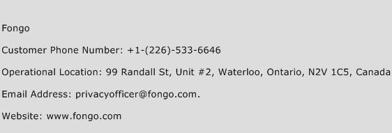 Fongo Phone Number Customer Service