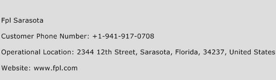 Fpl Sarasota Phone Number Customer Service