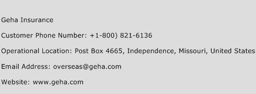 GEHA Insurance Phone Number Customer Service