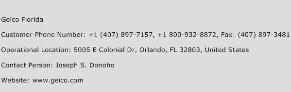 Geico Florida Phone Number Customer Service
