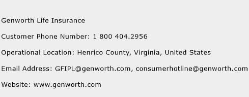 Genworth Life Insurance Phone Number Customer Service