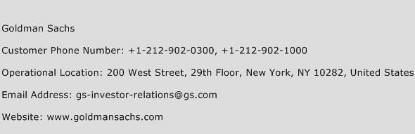 Goldman Sachs Phone Number Customer Service