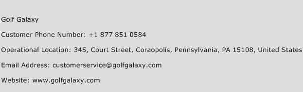 Golf Galaxy Phone Number Customer Service