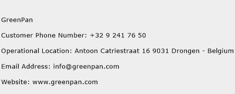 GreenPan Phone Number Customer Service