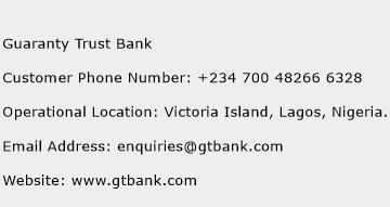 Guaranty Trust Bank Phone Number Customer Service