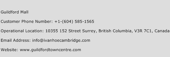 Guildford Mall Phone Number Customer Service