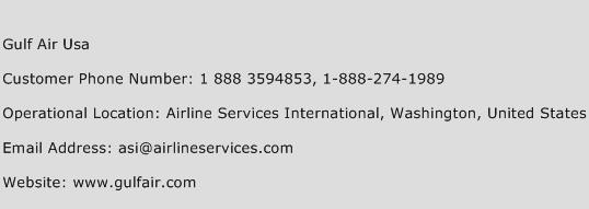Gulf Air Usa Phone Number Customer Service