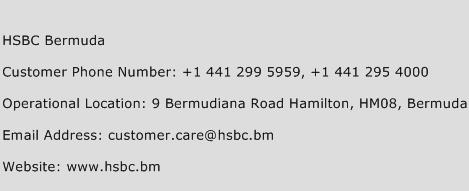HSBC Bermuda Phone Number Customer Service