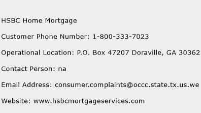 HSBC Home Mortgage Phone Number Customer Service