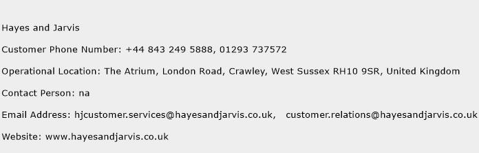 Hayes and Jarvis Phone Number Customer Service