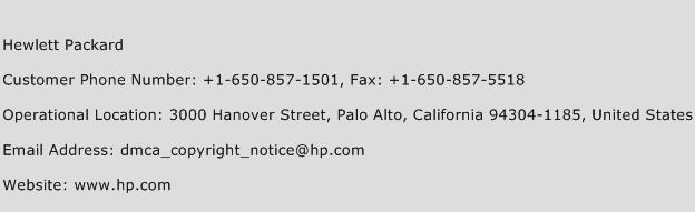 Hewlett Packard Phone Number Customer Service