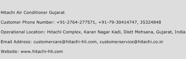 Hitachi Air Conditioner Gujarat Phone Number Customer Service