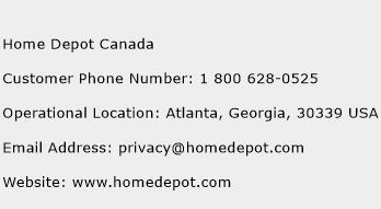Home Depot Canada Phone Number Customer Service