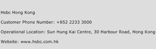 Hsbc Hong Kong Phone Number Customer Service