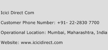 ICICI Direct Com Phone Number Customer Service