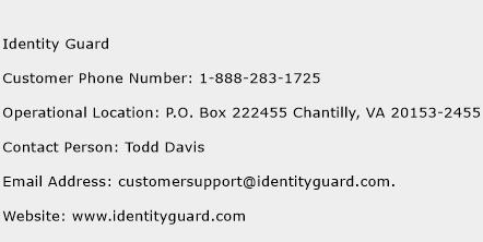 Identity Guard Phone Number Customer Service