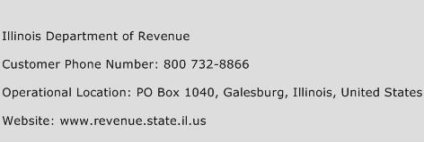Illinois Department of Revenue Phone Number Customer Service