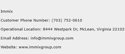 Immix Phone Number Customer Service