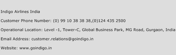 Indigo Airlines India Phone Number Customer Service