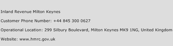 Inland Revenue Milton Keynes Phone Number Customer Service