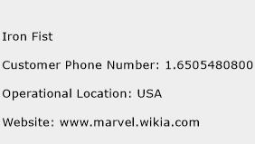 Iron Fist Phone Number Customer Service