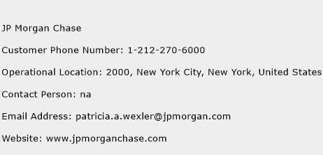 JP Morgan Chase Phone Number Customer Service