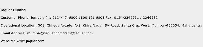 Jaquar Mumbai Phone Number Customer Service