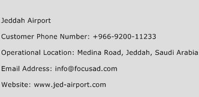 Jeddah Airport Phone Number Customer Service