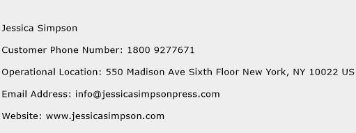 Jessica Simpson Phone Number Customer Service