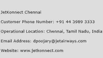 JetKonnect Chennai Phone Number Customer Service