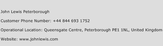 John Lewis Peterborough Phone Number Customer Service