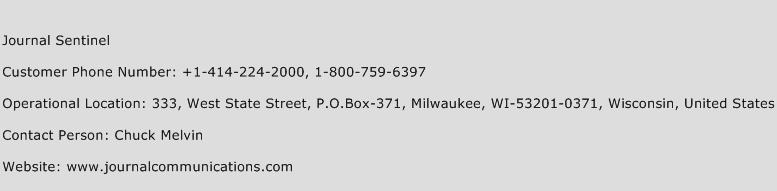 Journal Sentinel Phone Number Customer Service