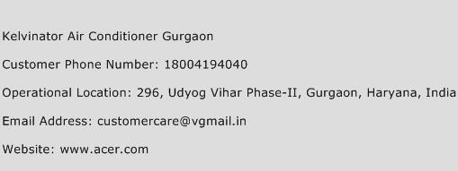 Kelvinator Air Conditioner Gurgaon Phone Number Customer Service