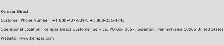 Kemper Direct Phone Number Customer Service