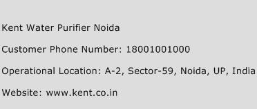 Kent Water Purifier Noida Phone Number Customer Service