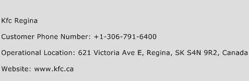 Kfc Regina Phone Number Customer Service