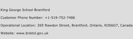 King George School Brantford Phone Number Customer Service