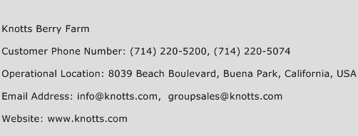 Knotts Berry Farm Phone Number Customer Service