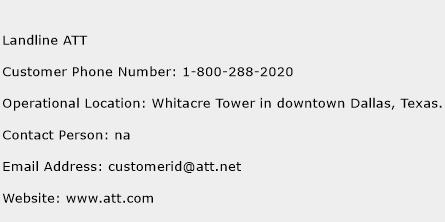 Landline ATT Phone Number Customer Service